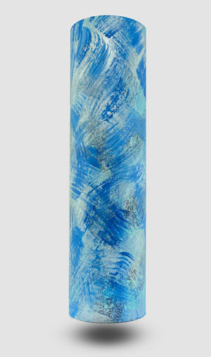 Zylin Deko Objekt Blaues Blech von hinten