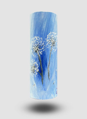 Zylin Deko-Röhre Pusteblume von vorne