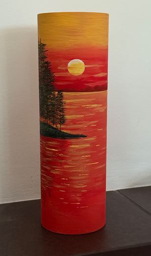 Zylin Designerröhre - Sonnenuntergang in Umgebung