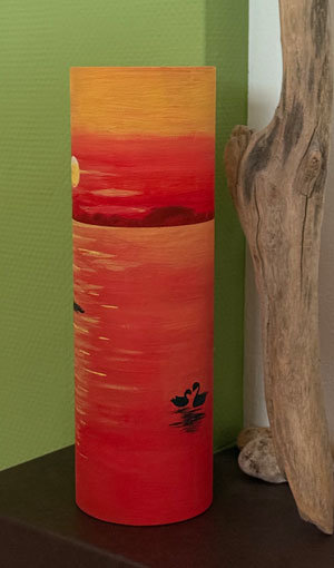 Zylin Designerröhre - Sonnenuntergang in Umgebung von hinten