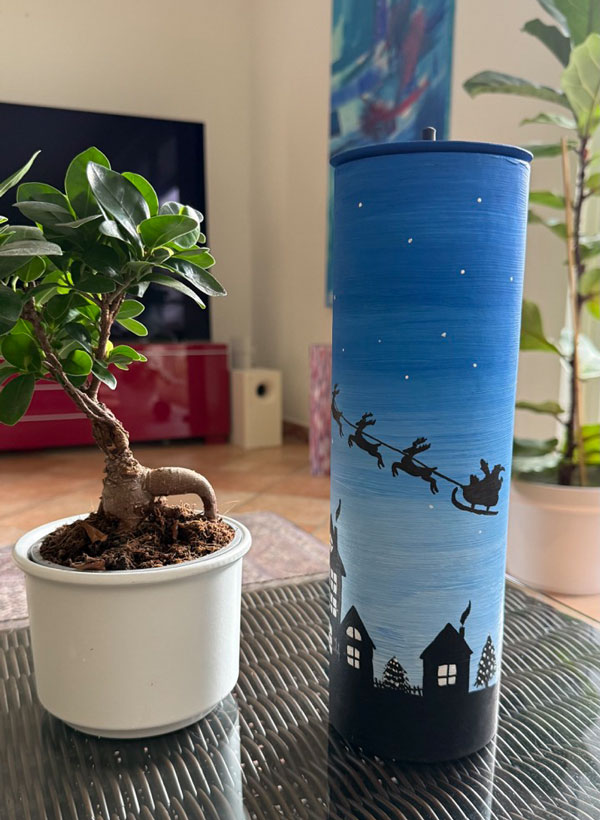 Zylin Deko-Röhre Santa Clause