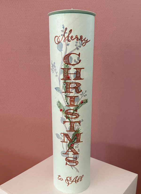 Zylin Deko-Röhre Merry Christmas