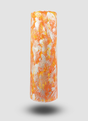 Zylin bemalte Papröhre Wildes Orange von hinten